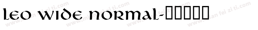 Leo Wide Normal字体转换